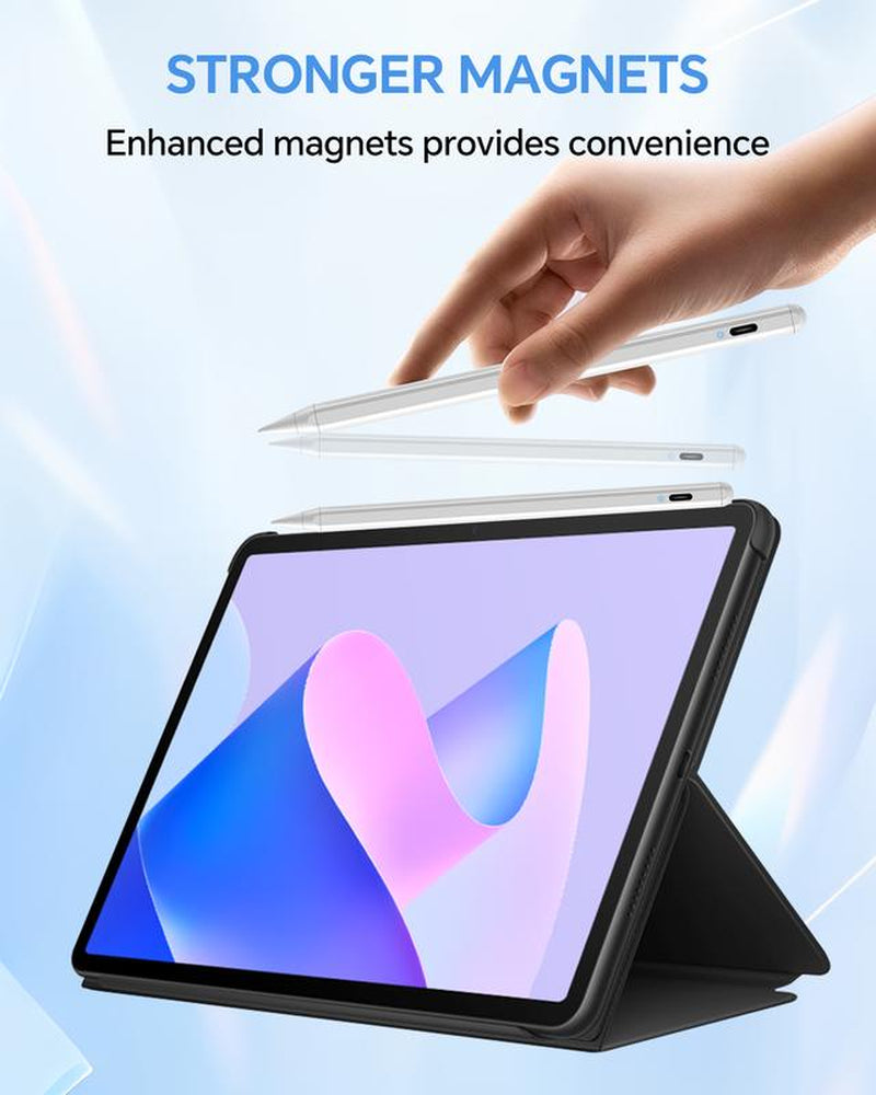 Stylus Pen for Ipad, Faster Charge, Tilt Sensitivity Palm Rejection Active Touch Screen Pencil Compatible with Ipad for 6/7/8/9/10, Pro 11/12.9/13/M4, Air 3/4/5/6/M2, Mini 5/6/7Th(2018-2024)